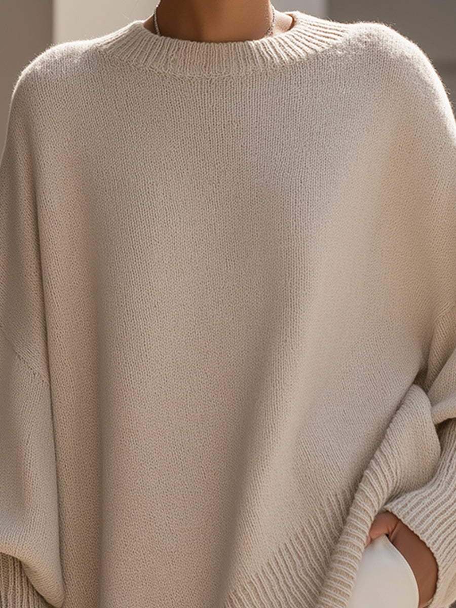 Abigail | Women's Oversized Jumper - Olive Green