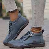 Women's Orthopaedic Walking Shoes Wide Fit Cushioned Sole - Blue