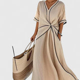 Vertical Stripe Summer Dress Lightweight Everyday