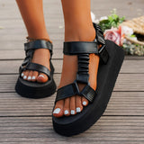 Iridescent Platform Sandals Cushioned Summer Shoes