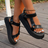 Iridescent Platform Sandals Cushioned Summer Shoes