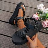 Iridescent Platform Sandals Cushioned Summer Shoes