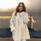 Sienna | Women's Oversized Wool Blend Chunky Coat - Beige
