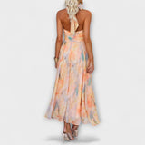 Halter Neck Dress Tie Detail Everyday