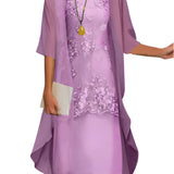 Sheer Sleeve Wedding Guest Midi Dress