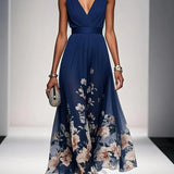 Floral Print Wedding Guest Dress Midi