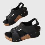 Orthopaedic Sandals Zip Fastening Cushioned Sole
