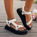 Iridescent Platform Sandals Cushioned Summer Shoes