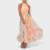 Halter Neck Dress Tie Detail Everyday