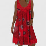 Boho Print Summer Dress Ethnic Everyday Dress