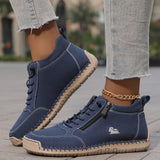 Women's Orthopaedic Walking Shoes Wide Fit Cushioned Sole - Navy Blue
