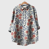 Floral Print Blouse Lightweight Everyday Top