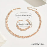 Rhinestone Fishtail Necklace Bracelet Set