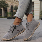 Women's Orthopaedic Walking Shoes Wide Fit Cushioned Sole - Grey