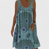Boho Print Summer Dress Ethnic Everyday Dress