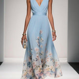 Floral Print Wedding Guest Dress Midi