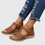 Orthopaedic Sandals Leather-Look Cushioned Sole