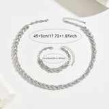 Rhinestone Fishtail Necklace Bracelet Set