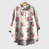 Floral Print Blouse Lightweight Everyday Top