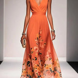 Floral Print Wedding Guest Dress Midi