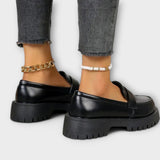 Orthopaedic Loafers Black Everyday Cushioned Sole