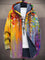 Alana | Women's Fleece Lined Hooded Cardigan - Rainbow