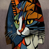 Alana | Women's Fleece Lined Hooded Cardigan - Cat