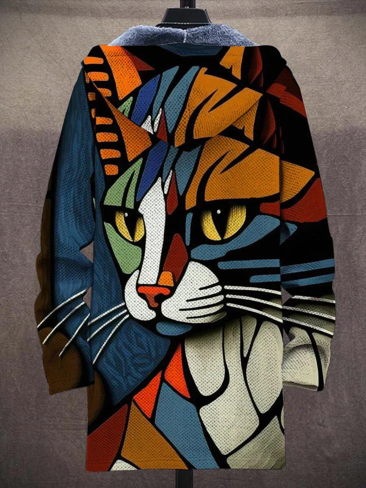 Alana | Women's Fleece Lined Hooded Cardigan - Cat