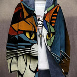 Alana | Women's Fleece Lined Hooded Cardigan - Retro