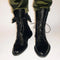 Rosie | Women's Leather Look Ankle Boots - Black