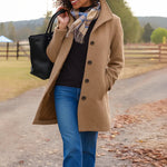Paige | Women's Wool Blend Coat - Khaki