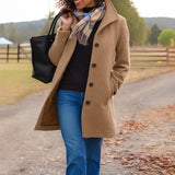 Paige | Women's Wool Blend Coat - Khaki