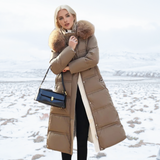 Winter Parka Faux Fur Hood Quilted Coat
