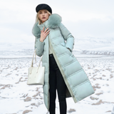Winter Parka Faux Fur Hood Quilted Coat