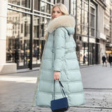 Winter Parka Faux Fur Hood Quilted Coat