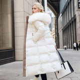 Winter Parka Faux Fur Hood Quilted Coat