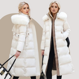 Winter Parka Faux Fur Hood Quilted Coat