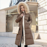 Winter Parka Faux Fur Hood Quilted Coat