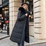 Winter Parka Faux Fur Hood Quilted Coat