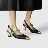 Orthopaedic Heels Pearl Strap Cushioned Sole