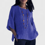Cotton-Linen Blouse Relaxed Summer Top
