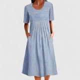 Striped Midi Dress Relaxed Everyday Fit