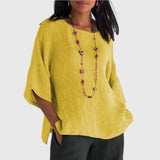 Cotton-Linen Blouse Relaxed Summer Top