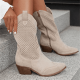 Orthopaedic Boots Block Heel Western Cushioned Sole