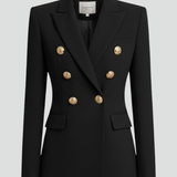 Double-Breasted Blazer Gold-Tone Buttons