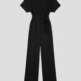Wide-Leg Jumpsuit Tie Belt Everyday