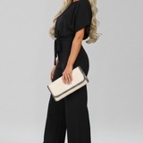 Wide-Leg Jumpsuit Tie Belt Everyday