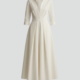 Collared Midi Dress Button-Front Everyday