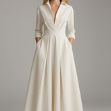 Collared Midi Dress Button-Front Everyday