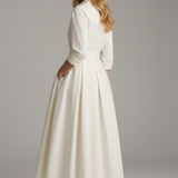 Collared Midi Dress Button-Front Everyday
